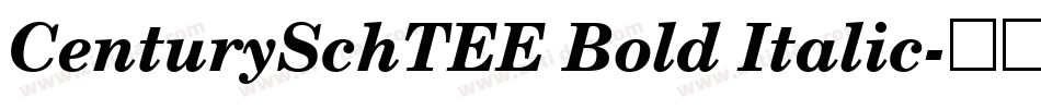 CenturySchTEE Bold Italic字体转换